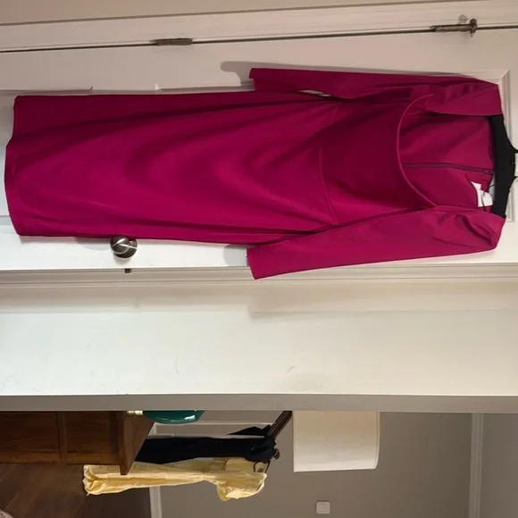 Alex Perry Pink Bodycon Long Sleeve Cocktail Dress - Picture 2 of 5